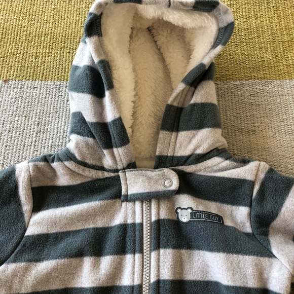 9 month fleece super soft bedtime onesie - Picture 3 of 4